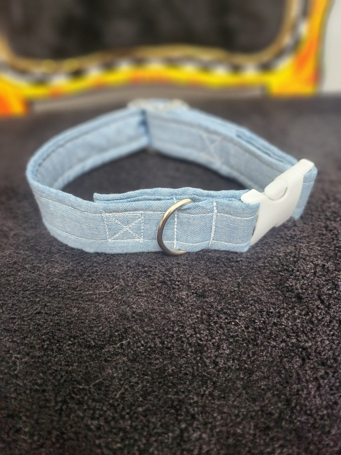 Cotton Denim Heart Pet Collar